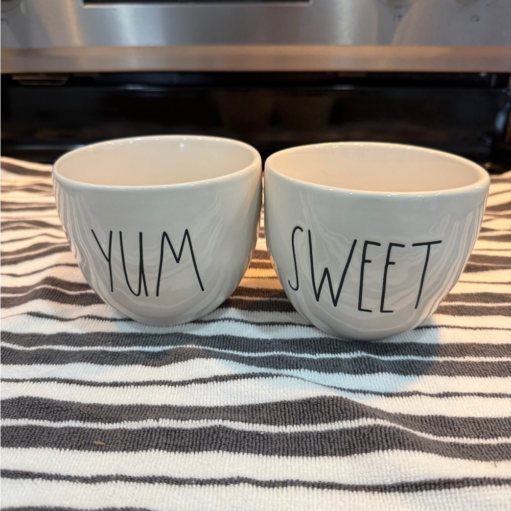Rae Dunn White 'Yum' and 'Sweet' Bowls